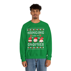 Hanging With My Gnomies - Unisex Christmas Sweatshirt (Range of Colors & Sizes)