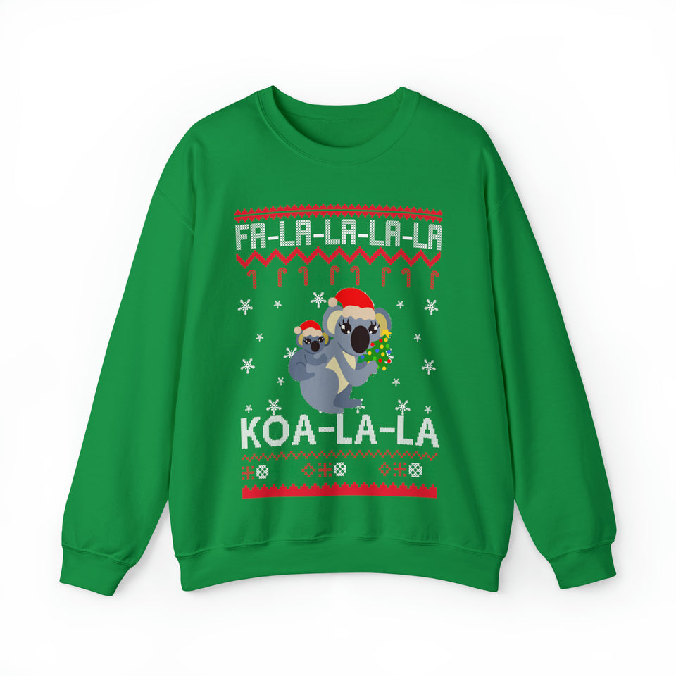 Fa-La-La-La KOA-LA-LA - Unisex Christmas Sweatshirt (Range of Colors & Sizes)