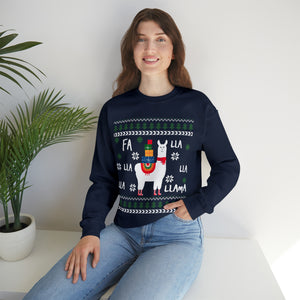 Fa Lla Lla Lla Llama - Unisex Christmas Sweatshirt (Range of Colors & Sizes)