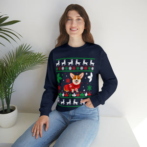 Christmas Sausage Dog - Unisex Christmas Sweatshirt (Range of Colors & Sizes)