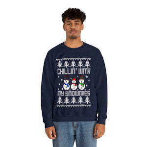 Chillin With My Snowmies - Unisex Christmas Sweatshirt (Range of Colors & Sizes)