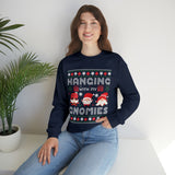 Hanging With My Gnomies - Unisex Christmas Sweatshirt (Range of Colors & Sizes)