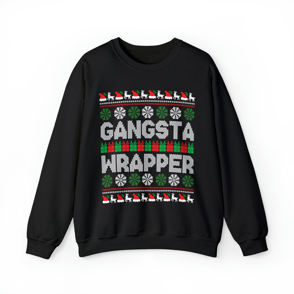 Gangsta Wrapper - Unisex Christmas Sweatshirt (Range of Colors & Sizes)