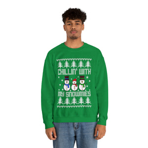 Chillin With My Snowmies - Unisex Christmas Sweatshirt (Range of Colors & Sizes)