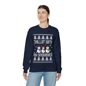 Chillin With My Snowmies - Unisex Christmas Sweatshirt (Range of Colors & Sizes)