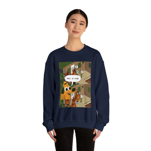 The Sims - "This Is Fine" Fire Meme 1 - Unisex Sweatshirt (Range of Colors & Sizes)