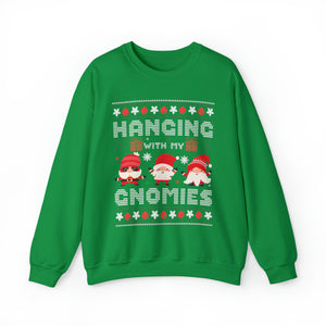 Hanging With My Gnomies - Unisex Christmas Sweatshirt (Range of Colors & Sizes)