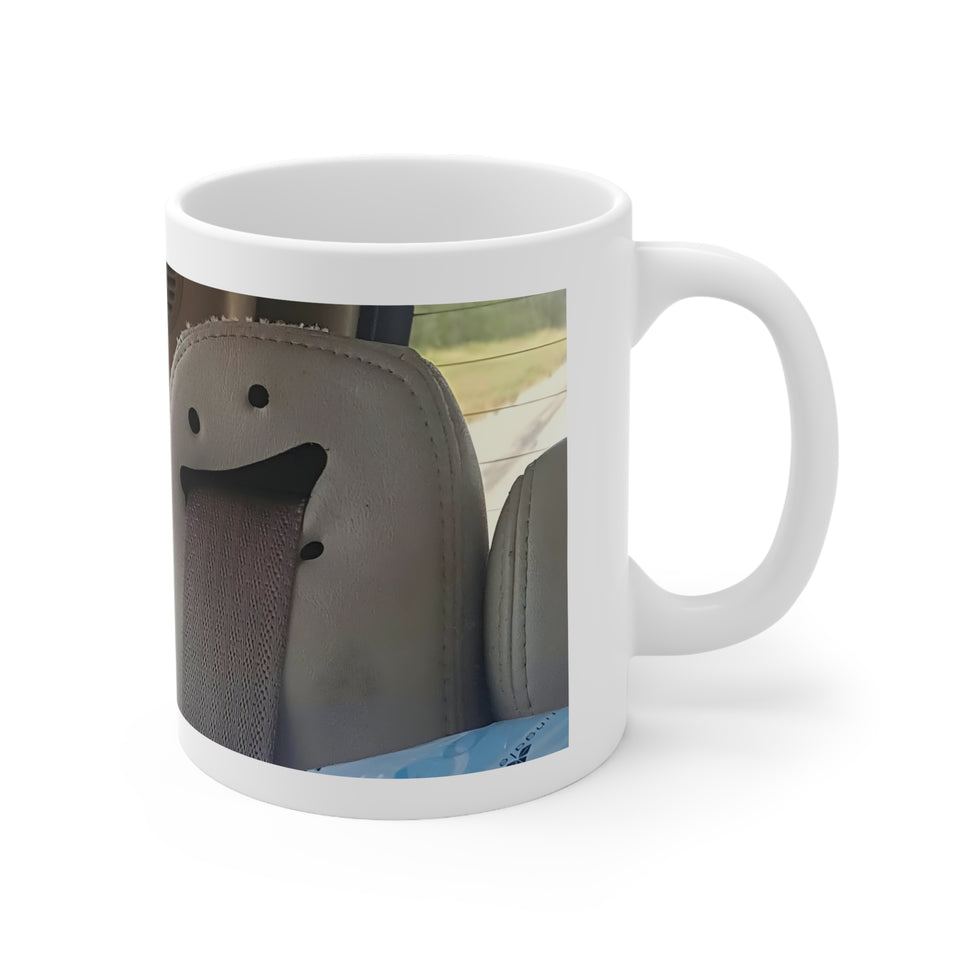 Happy Seatbelt Tongue (TTLLF) - 11oz (0.33L) Ceramic Coffee Mug