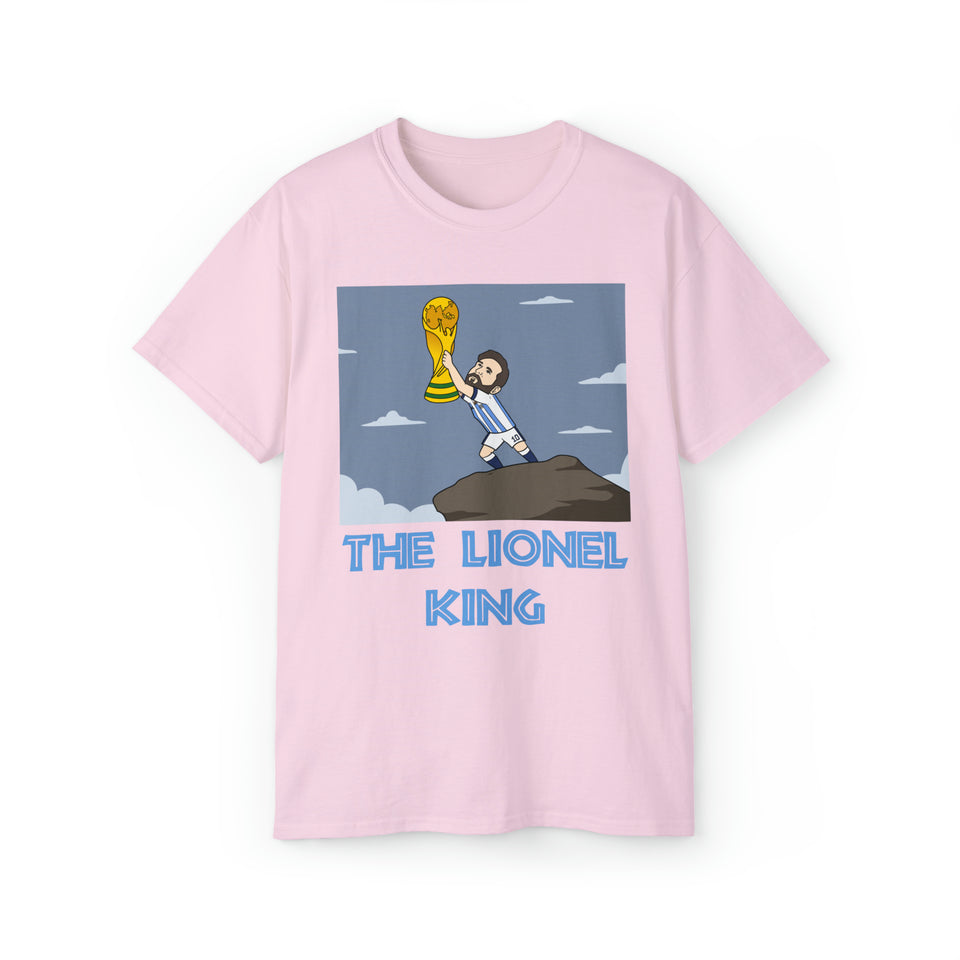 The Lionel King (Lionel Messi/Lion King Wordplay) - Unisex T-Shirt (Range of Colours)