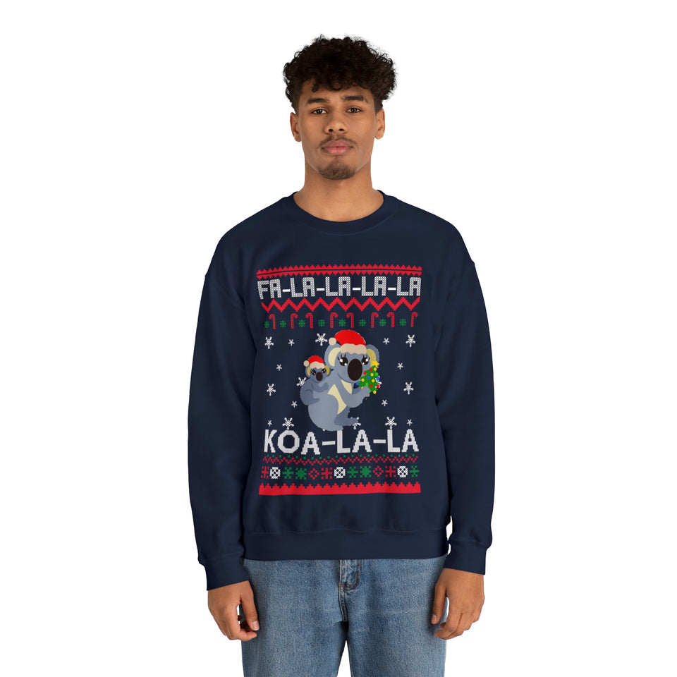 Fa-La-La-La KOA-LA-LA - Unisex Christmas Sweatshirt (Range of Colors & Sizes)