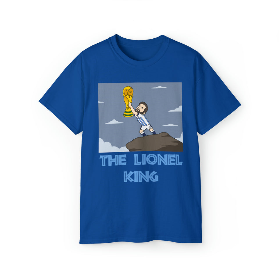 The Lionel King (Lionel Messi/Lion King Wordplay) - Unisex T-Shirt (Range of Colours)