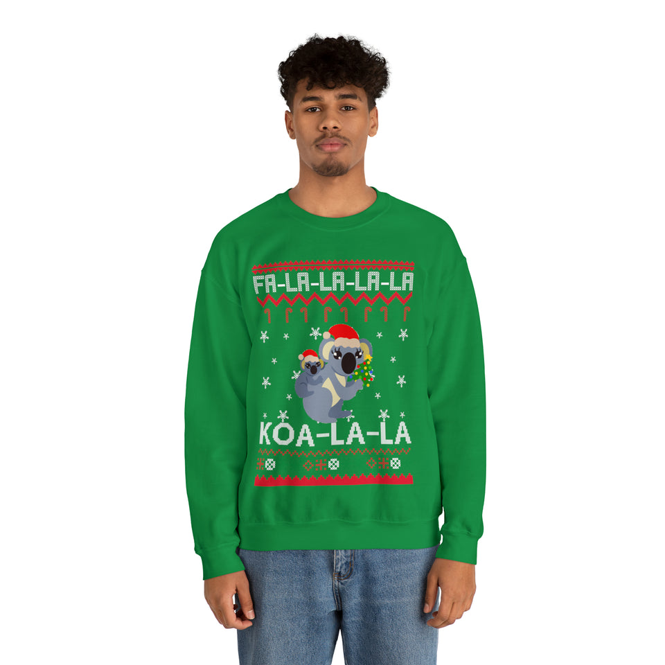 Fa-La-La-La KOA-LA-LA - Unisex Christmas Sweatshirt (Range of Colors & Sizes)