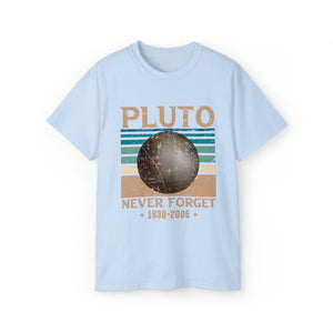 Pluto, Never Forget 1930-2006 - Unisex T-Shirt (Range of Colors & Sizes)