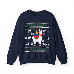 Fa Lla Lla Lla Llama - Unisex Christmas Sweatshirt (Range of Colors & Sizes)