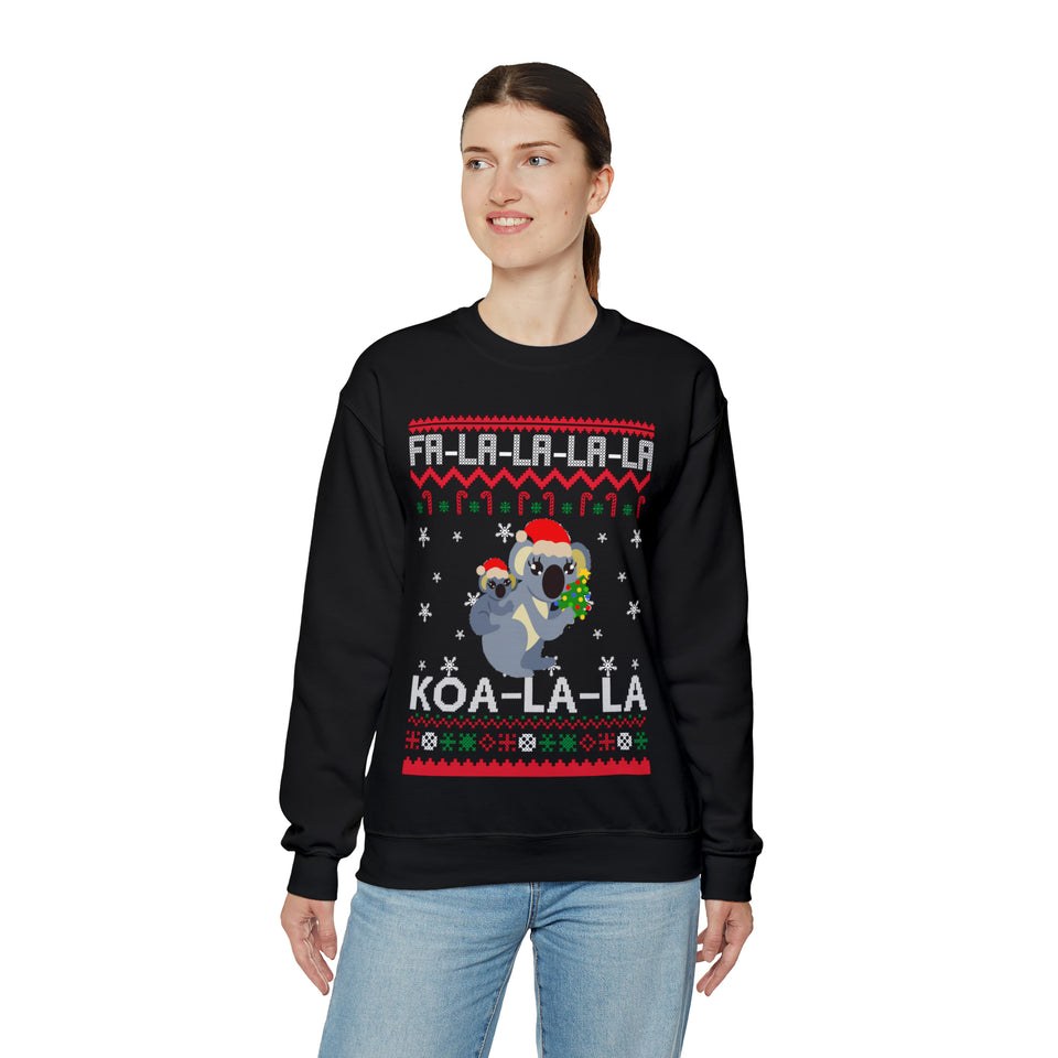 Fa-La-La-La KOA-LA-LA - Unisex Christmas Sweatshirt (Range of Colors & Sizes)