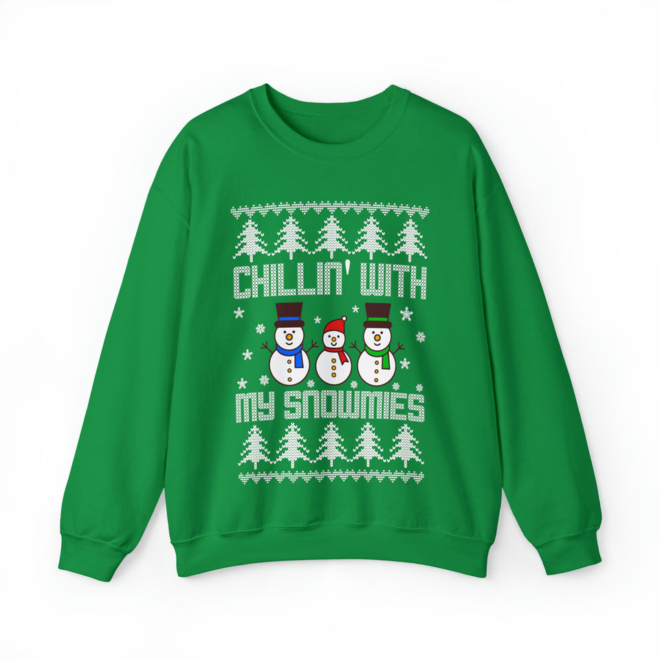 Chillin With My Snowmies - Unisex Christmas Sweatshirt (Range of Colors & Sizes)