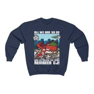 Follow The Damn Reindeer CJ GTA Christmas Design (Unisex Christmas Sweater/Jumper)