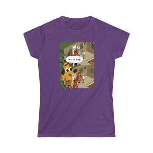 The Sims - "This Is Fine" Fire Meme 1 (Womens T-Shirt)