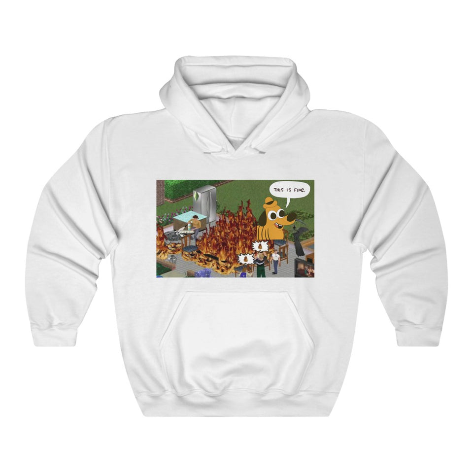 The Sims - "This Is Fine" Fire Meme (Unisex Hoodie)