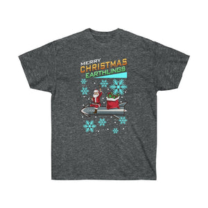 Merry Christmas Earthlings SpaceX Starship Design (Unisex T-Shirt)