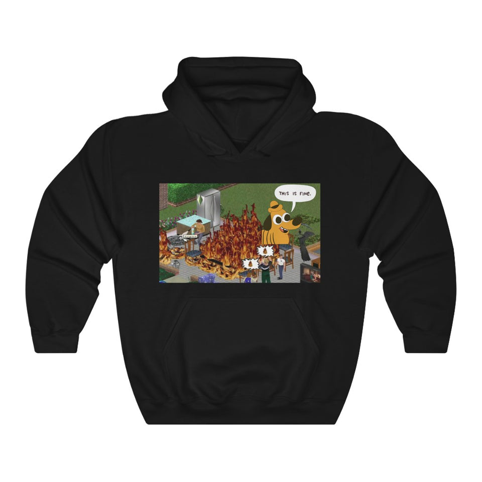 The Sims - "This Is Fine" Fire Meme (Unisex Hoodie)