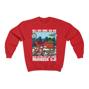 Follow The Damn Reindeer CJ GTA Christmas Design (Unisex Christmas Sweater/Jumper)