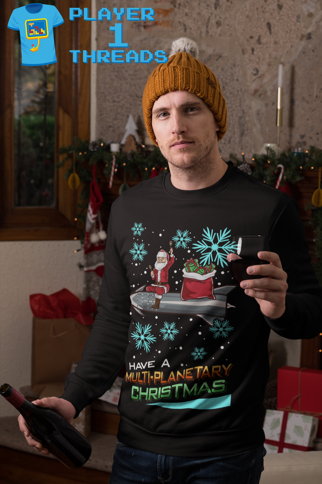 Have A Multi-Planetary SpaceX Christmas (Unisex Christmas Sweater/Jumper)