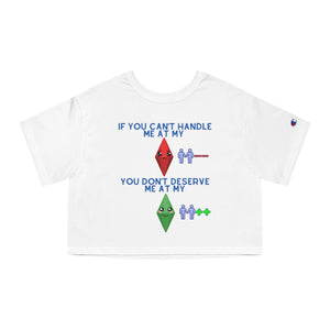 The Sims "If You Can't Stand Me" Mood Design - (Womens Cropped T-Shirt)